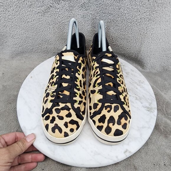 Keds Shoes Womens Size 7 Kate Spade Brown Leopard Print Casual Sneakers *GUC* - Picture 4 of 12